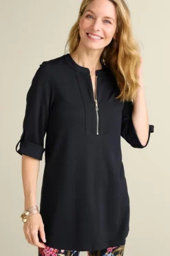 Best Soft Surroundings Patricia Ponte Tunic Black
