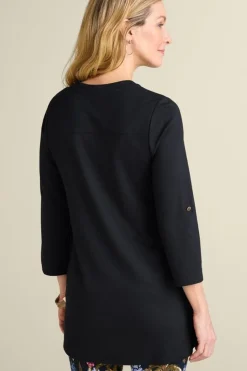 Best Soft Surroundings Patricia Ponte Tunic Black