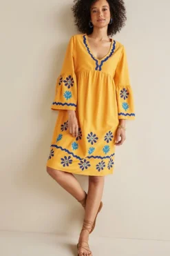 Best Soft Surroundings Petra Short Dress GoldenGlow