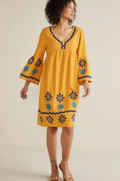 Best Soft Surroundings Petra Short Dress GoldenGlow