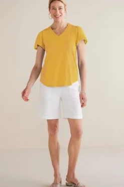 New Soft Surroundings Philippa Gauze Sleeve Tee