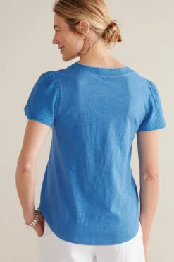 New Soft Surroundings Philippa Gauze Sleeve Tee