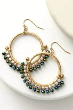 Outlet Soft Surroundings Phoebe Beads Hoop Earrings Gold