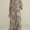 Discount Soft Surroundings Priyani Midi Dress LeopardMedallion