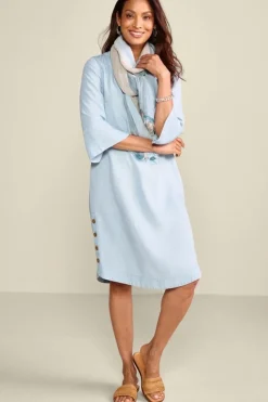 Outlet Soft Surroundings Raia Stripe Scarf VintageBlueMulti