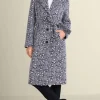 Sale Soft Surroundings Rami Jacquard Coat Black/White
