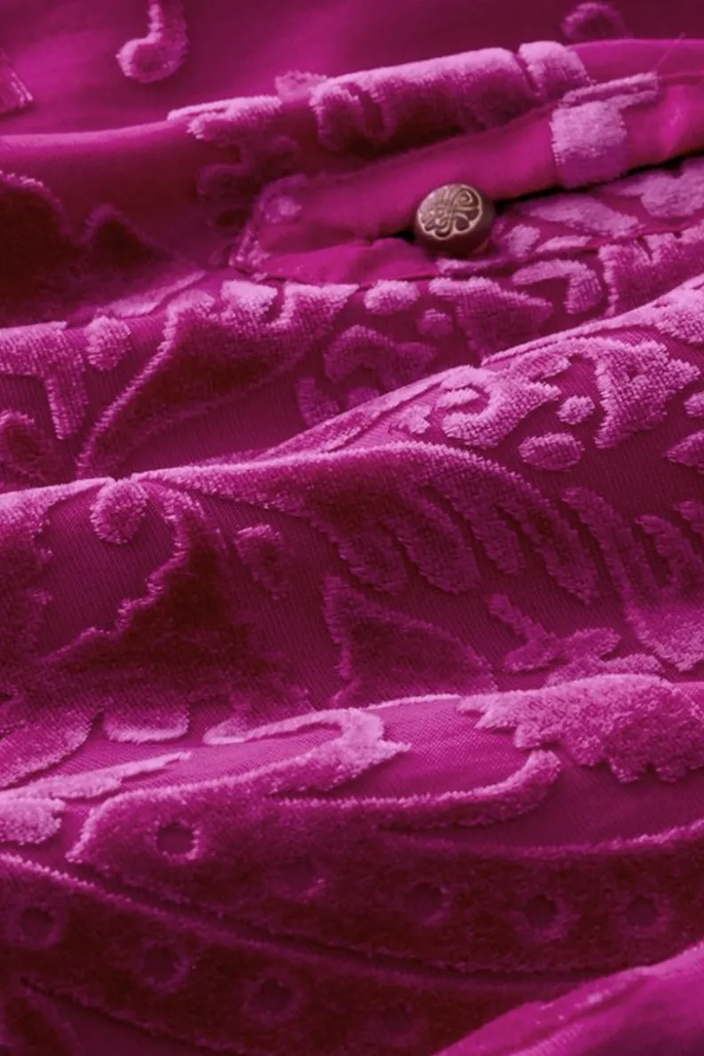 New Soft Surroundings Reesha Velvet Top Sangria