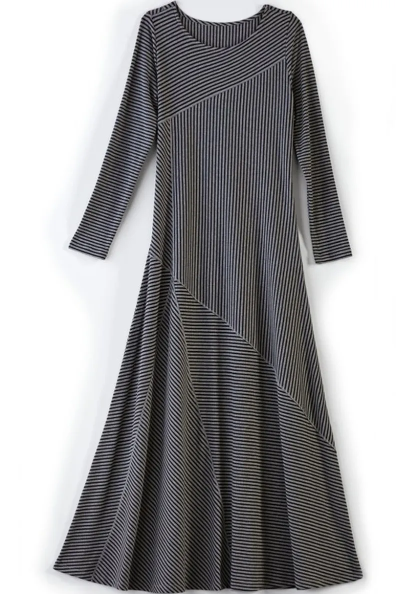 New Soft Surroundings Ryley Dress Brown/BlackStripe