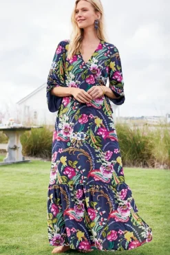 Online Soft Surroundings Samantha Maxi Dress NavyPaisley