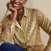Hot Soft Surroundings Sancerre Sequin Shirt