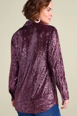 Hot Soft Surroundings Sancerre Sequin Shirt