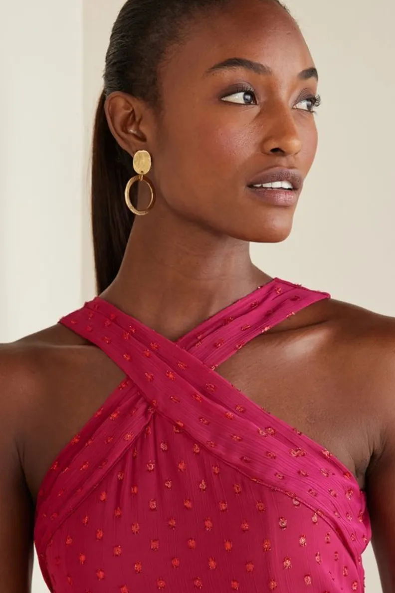 Fashion Soft Surroundings Sanna Sparkling Maxi Dress Sangria