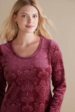 Online Soft Surroundings Santiago Embossed Velvet Dress