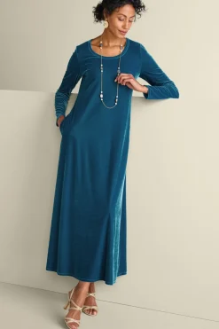 Best Soft Surroundings Santiago Stretch Velvet Dress