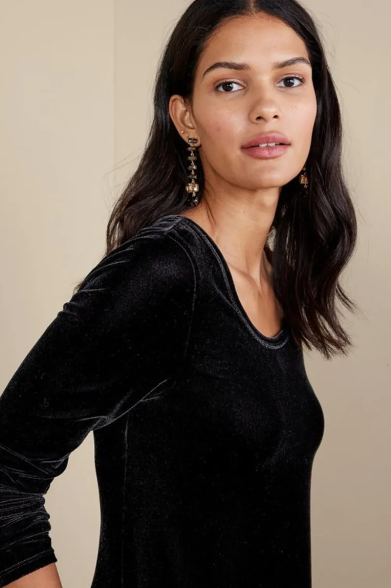 Best Soft Surroundings Santiago Stretch Velvet Dress