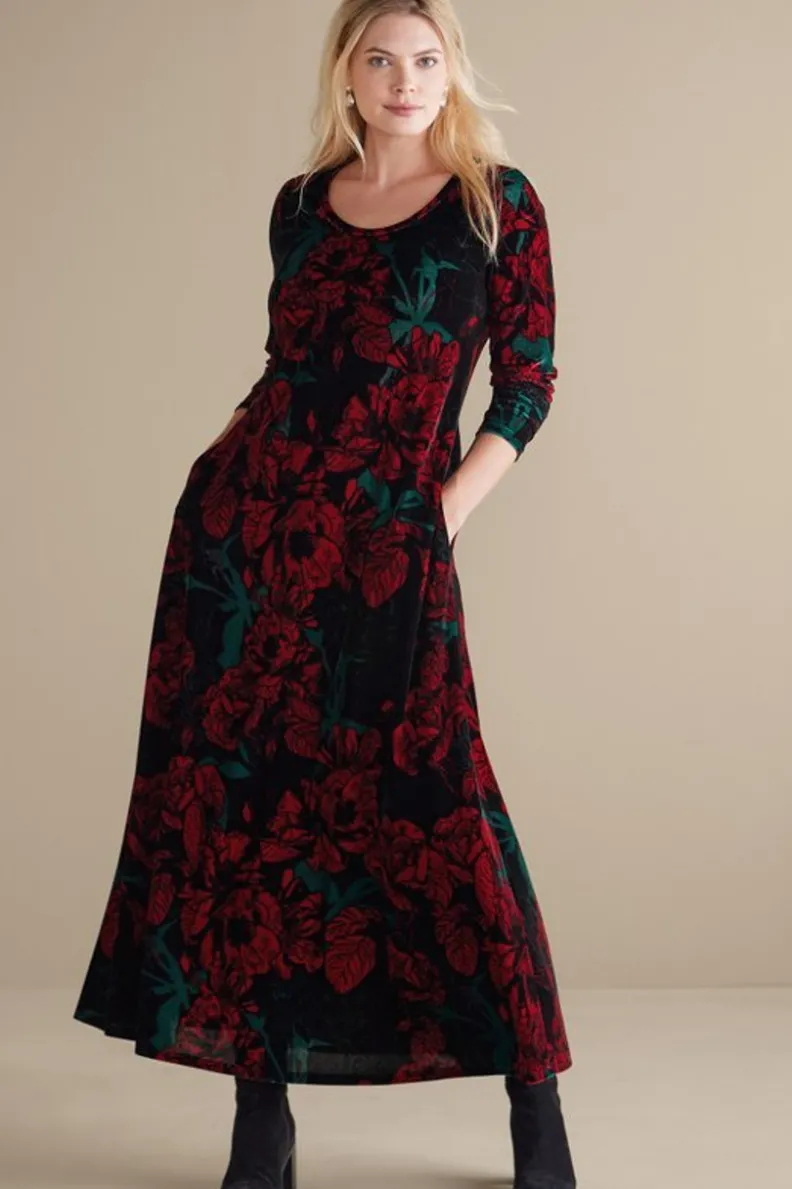 Best Soft Surroundings Santiago Stretch Velvet Dress
