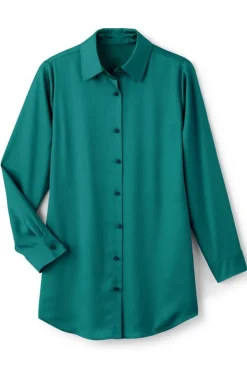 Best Soft Surroundings Satin Boyfriend Shirt