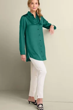 Best Soft Surroundings Satin Boyfriend Shirt