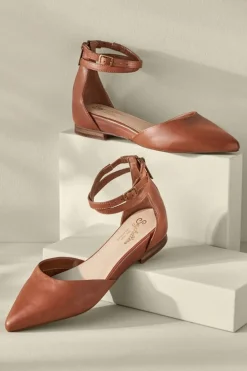 Sale Soft Surroundings Seychelles What A Girl Wants Zip Flats Tan