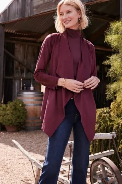 Sale Soft Surroundings Shape Drape Faux Suede Jacket