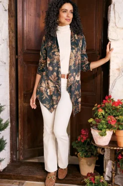 Sale Soft Surroundings Shape Drape Faux Suede Jacket