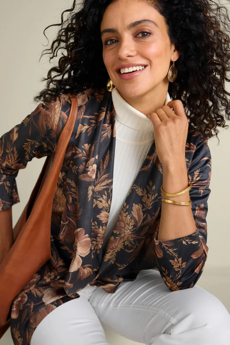 Sale Soft Surroundings Shape Drape Faux Suede Jacket