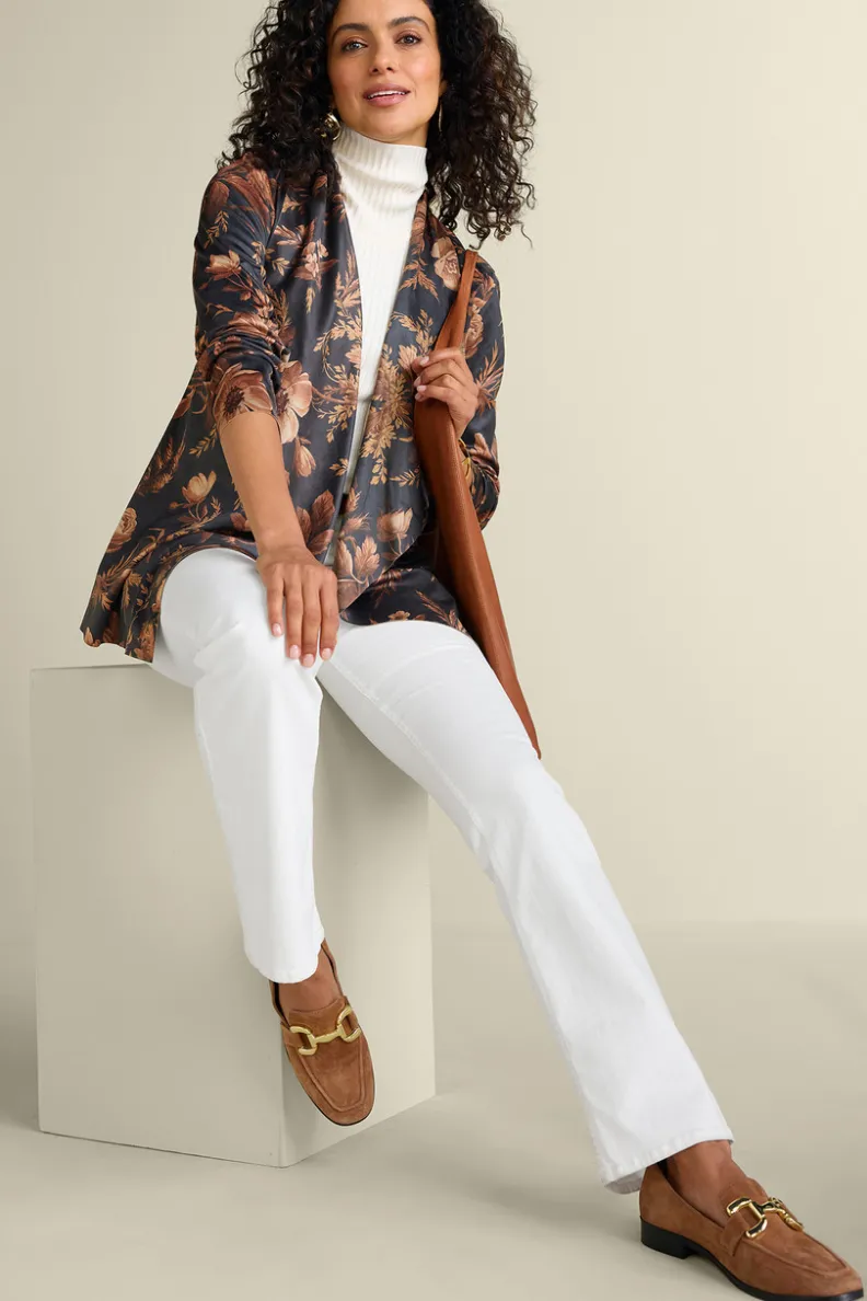 Sale Soft Surroundings Shape Drape Faux Suede Jacket