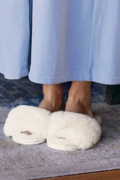 Fashion Soft Surroundings Shiraleah Stowe Slippers Ivory