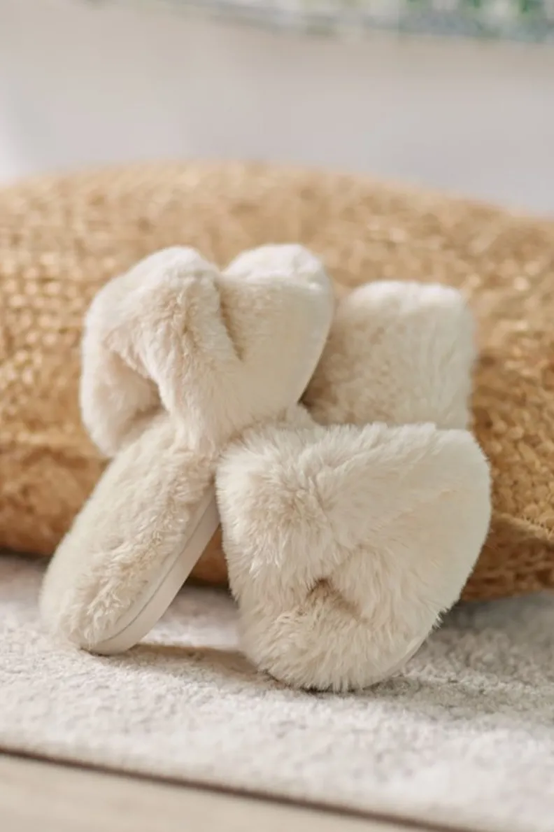 Fashion Soft Surroundings Shiraleah Stowe Slippers Ivory