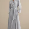 Fashion Soft Surroundings Silk Velvet Robe PlatinumGrey