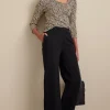 Best Soft Surroundings Soft Essential Ponte Wide Leg Pants Black