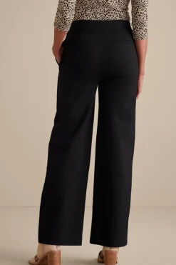 Best Soft Surroundings Soft Essential Ponte Wide Leg Pants Black
