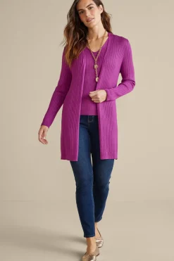 Online Soft Surroundings Soft Essential Ribbed Long Cardi