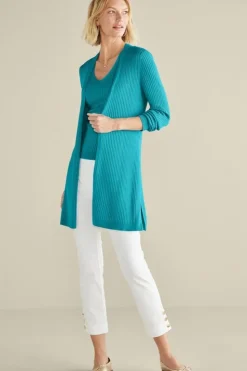 Online Soft Surroundings Soft Essential Ribbed Long Cardi