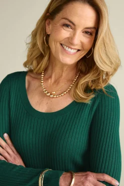 Sale Soft Surroundings Soft Essential Ribbed Pullover Sweater