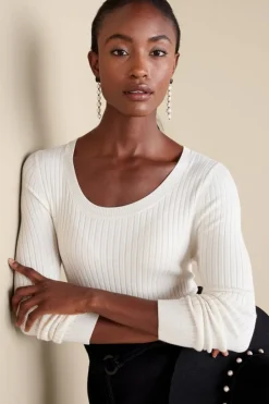 Sale Soft Surroundings Soft Essential Ribbed Pullover Sweater