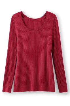 Sale Soft Surroundings Soft Essential Ribbed Pullover Sweater