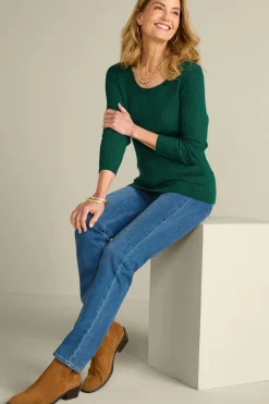Sale Soft Surroundings Soft Essential Ribbed Pullover Sweater