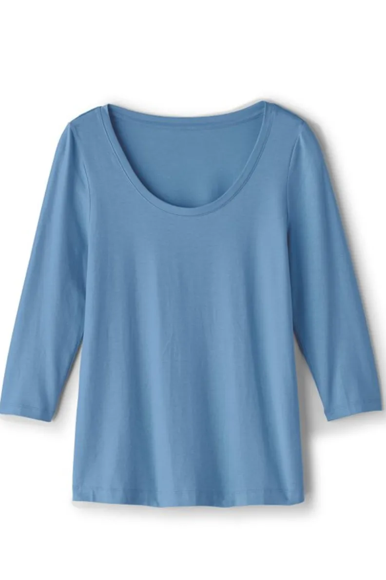 Outlet Soft Surroundings Soft Essential Supima 3/4 Sleeve Tee I