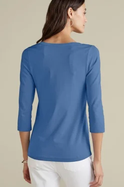 Outlet Soft Surroundings Soft Essential Supima 3/4 Sleeve Tee I
