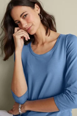 Outlet Soft Surroundings Soft Essential Supima 3/4 Sleeve Tee I