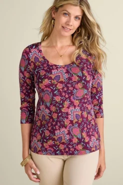 Hot Soft Surroundings Soft Essential Supima 3/4 Sleeve Tee