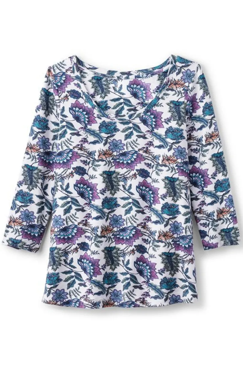 Outlet Soft Surroundings Soft Essential Supima 3/4 Sleeve Tee I