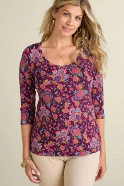 Outlet Soft Surroundings Soft Essential Supima 3/4 Sleeve Tee I