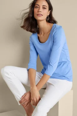 Outlet Soft Surroundings Soft Essential Supima 3/4 Sleeve Tee I