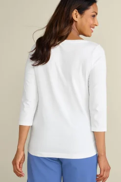 Outlet Soft Surroundings Soft Essential Supima 3/4 Sleeve Tee I