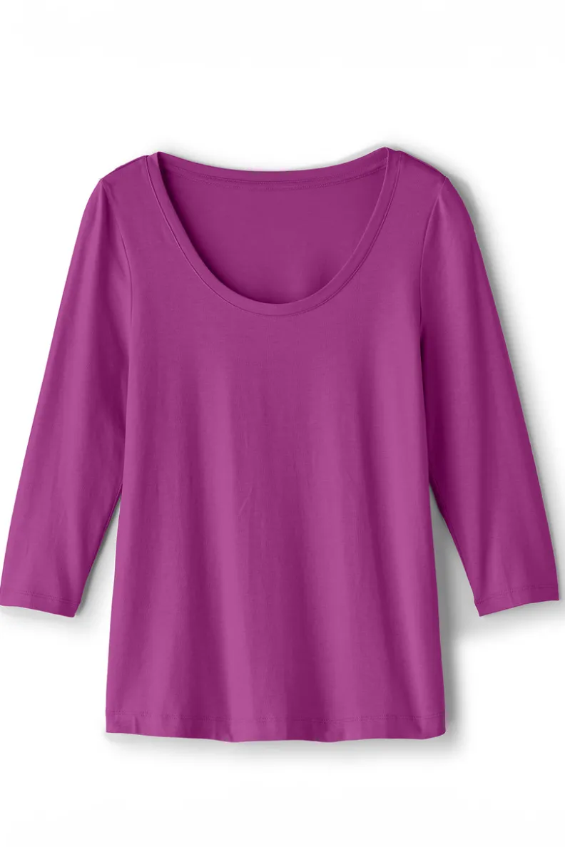 Outlet Soft Surroundings Soft Essential Supima 3/4 Sleeve Tee I