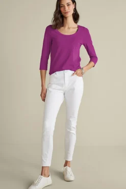 Outlet Soft Surroundings Soft Essential Supima 3/4 Sleeve Tee I