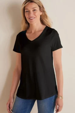 Outlet Soft Surroundings Soft Essential Supima Isabel Short Sleeve Tunic