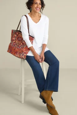 Online Soft Surroundings Soft Essential Supima Isabel Long Sleeve Tunic